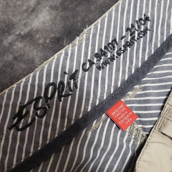 Esprit Y2K Beige Cargo Pants Low Rise Straight Leg Pants - Picture 3 of 16